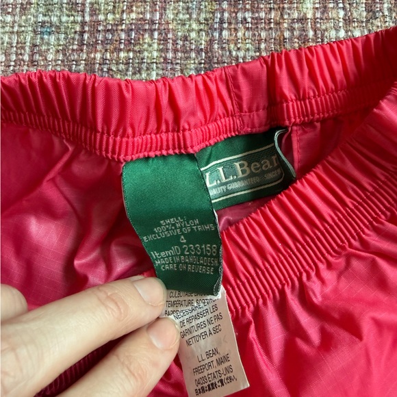 LL Bean bundle of 2 pairs Rain Pants Pink and Purple Girls 4 - Picture 3 of 8